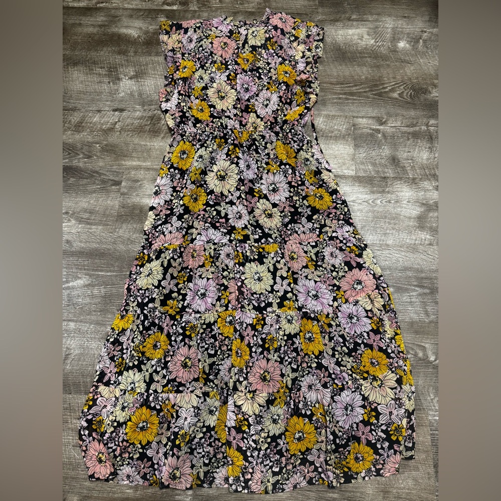 BB Dakota Steve Madden Floral Maxi Dress Size Large - Picture 9 of 9